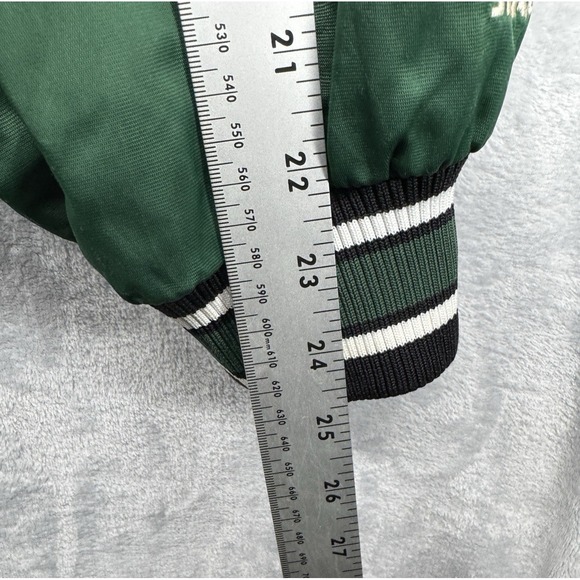 Starter Buffalo Bisons Vintage Satin Bomber Green Jacket Coat Men's Size 2XL EUC - Picture 9 of 9